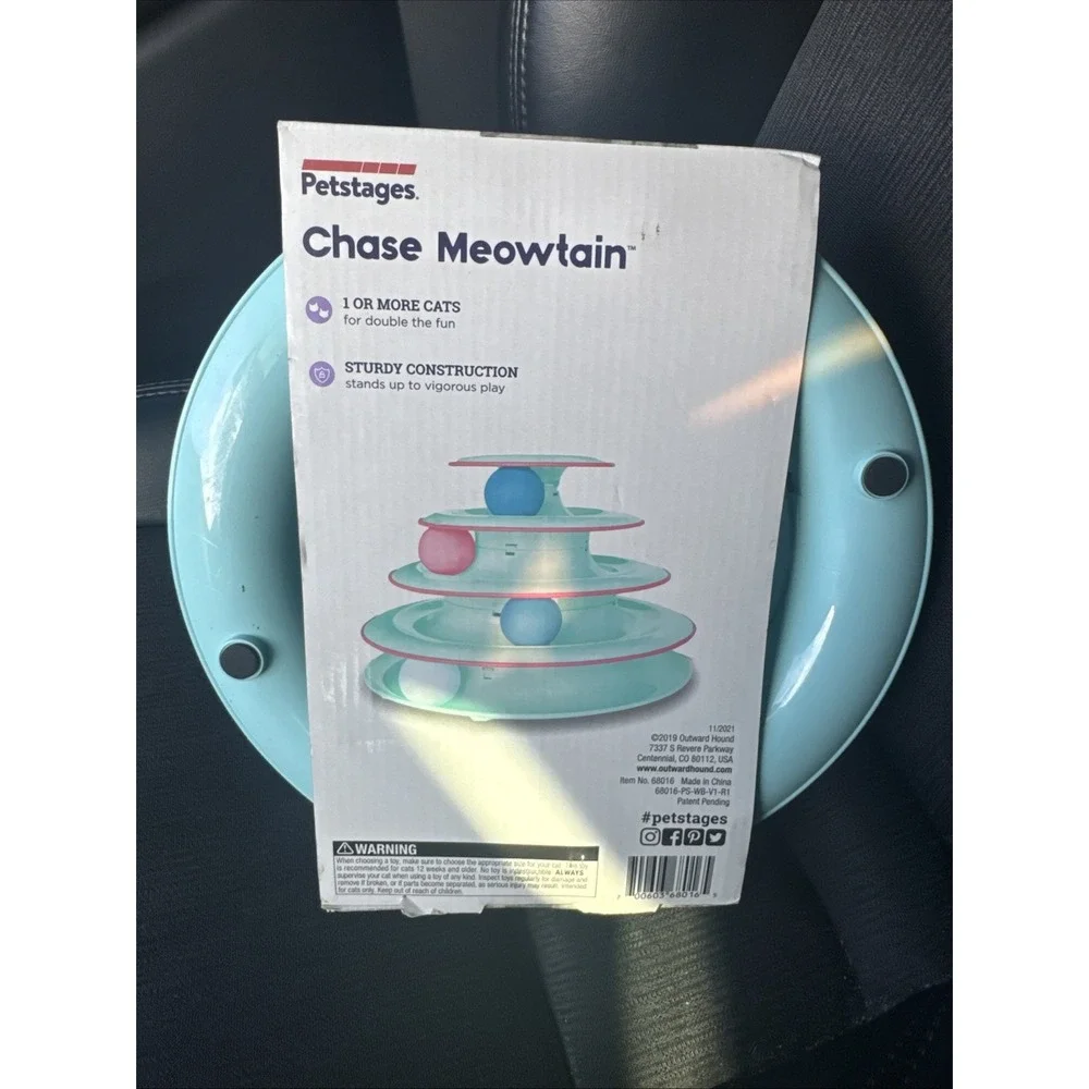 Petstages CHASE MEOWTAIN Interactive Cat Toy 4 Levels Of Play *needs Balls